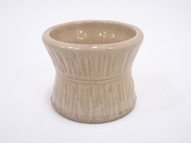 萩焼　大和松緑造　束ね紫蓋置